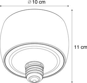 Lâmpada LED decorativa E27 preta 6W 370 lm 3000K