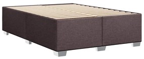 Cama com molas/colchão 140x190 cm tecido castanho-escuro
