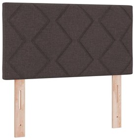 Cama Box com almofada Marrom Escuro 80 x 200 cm Tecido e Espuma
