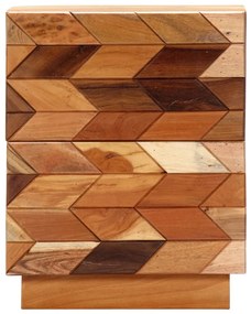 Mesa de cabeceira 40x30x50 cm madeira recuperada maciça
