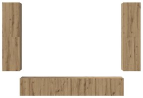Conjunto de móvel de TV com prateleira Outros 7 pcs carvalho artisiano