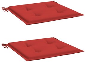 Almofadões p/ cadeiras de jardim 2 pcs tecido oxford vermelho