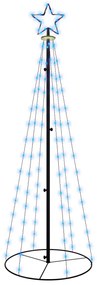 Árvore de Natal em cone 108 luzes LED 70x180 cm azul