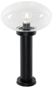 Candeeiro de poste moderno para exterior preto 50 cm - Elly Moderno