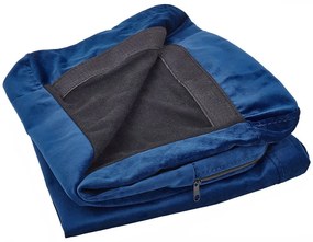 Capa para sofá de 2 lugares de veludo azul BERNES Beliani