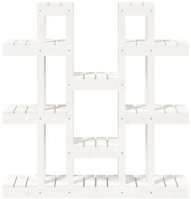 Suporte para plantas 104,5x25x109,5 cm pinho maciço branco