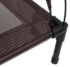 Cama Elevada para Cachorro Castanha Poliéster, Metal Médio