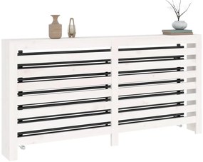 Cobertura de radiador 169x19x84 cm pinho maciço branca