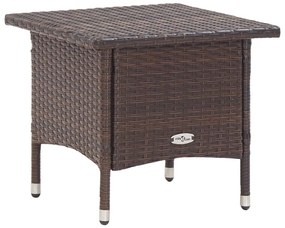 Mesa de centro 50x50x47 cm vime PE castanho