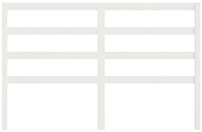 Cabeceira de cama 126x4x100 cm pinho maciço branco