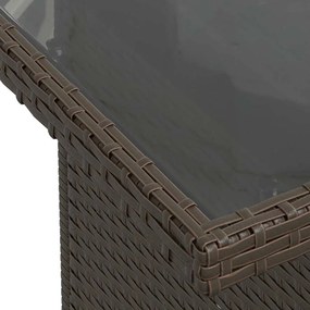 Conjunto de Sofá de Jardim de 7 Peças vidaXL com Almofadas Rattan Cast