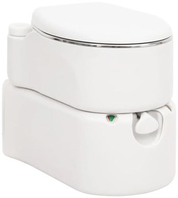 vidaXL Sanita integrada p/ campismo 24+17 L PEAD e aço branco