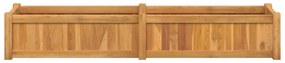 Canteiro elevado 150x30x25 cm madeira de teca maciça
