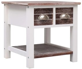 Mesa de apoio 40x40x40 cm madeira de paulownia castanho