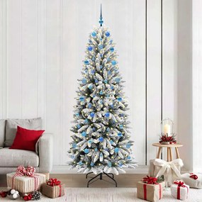 vidaXL Árvore de Natal Artificial com 300 LEDs Branco 210 cm