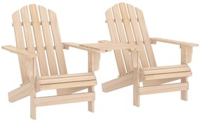 Cadeiras jardim Adirondack + mesa centro madeira abeto maciça