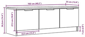 Móvel TV carvalho artesanal 102x35x36,5 cm madeira trabalhada