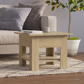 vidaXL Mesa de centro 55x55x42 cm contraplacado carvalho sonoma