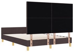 Estrutura de Cama vidaXL Castanho 140x200 cm Tecido