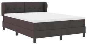Cama Box com Colchão vidaXL Marrom Escuro 160x200 cm Tecido