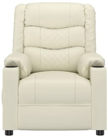 Cadeira de massagens couro artificial cor creme
