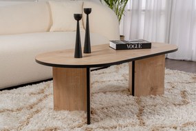 Mesa de Centro "Sable" – Carvalho Saphire e Preto, 105x65x40 cm, Desig