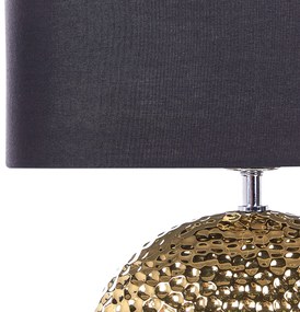 Candeeiro de mesa em cerâmica dourada e preto 51 cm NASVA Beliani