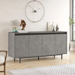 Aparador “Graphite” — 160x44,5x75,6 cm — Cinzento e Preto com Pernas M