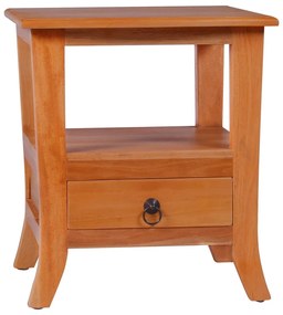 337861 vidaXL Mesa de cabeceira 40x40x45 cm mogno maciço