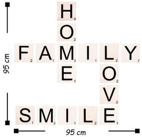 Acessório Decorativo de Parede Scrabble Set – Preto e Branco – 95 x 95