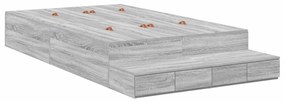 Cama com Arrumação Cinza Sonoma 120x190 cm