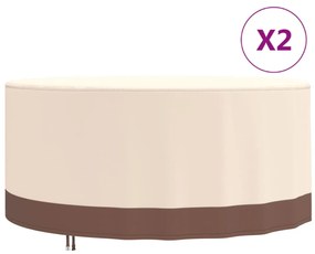 vidaXL Capas p/ mobília de jardim 2 pcs Ø 183x71 cm tecido oxford 600D