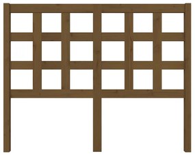 Cabeceira de cama 125,5x4x100 cm pinho maciço castanho mel