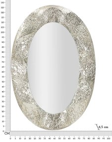 ESPELHO OVAL 87,5x6,5x128 CM (TAMANHO INTERIOR DO ESPELHO 55X93 CM) PRATEADO