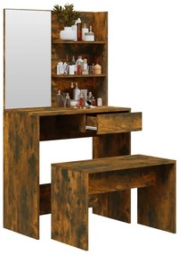 Conjunto toucador 74,5x40x141 cm cor carvalho fumado