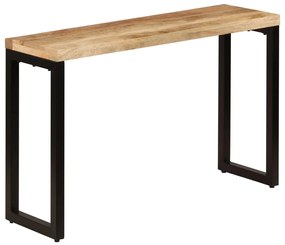 vidaXL Mesa consola 120x35x76 cm madeira de mangueira maciça e aço