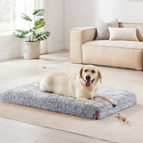 Cama de pelo para cães 122 x 74 x 10 cm cinzento XXL