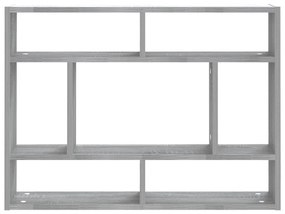 Estante 75x16x55 cm derivados de madeira cinzento sonoma