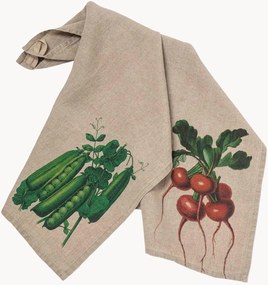 Panos de cozinha em linho Radish & Peas, conjunto de 2