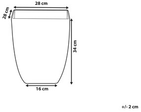 Vaso para plantas efeito de mármore 28 x 28 x 34 cm MIRO Beliani