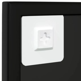 Espelhos de parede 3 pcs 80x60 cm metal preto