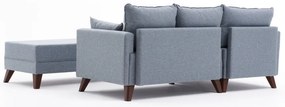 Sofá-Cama de Canto Bella – Azul – 205x85x140 cm