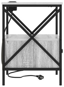 Armário de Cabeceira 2 pcs Sonoma cinzento 41.5 x 40.5 x 55 cm