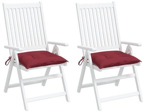 Almofadões móveis de paletes 2 pcs tecido oxford vermelho-tinto