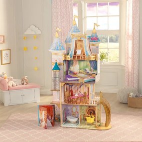 Casa de Bonecas Infantil Madeira Castelo Princesas Disney