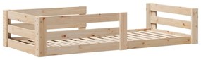 Cama sem colchão 75x190 cm madeira de pinho maciça