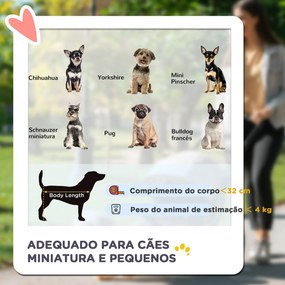 PawHut Carrinho para Cães Dobrável Carrinho para Cães Pequenos com Rod