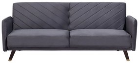 Sofá-cama de 3 lugares em tecido cinzento SENJA Beliani