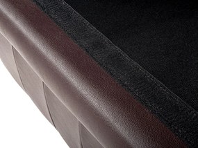 Sofá de 3 lugares em pele castanha CHESTERFIELD Beliani
