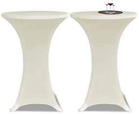 Toalha de Mesa elástica Ø70, Creme / 2 peças